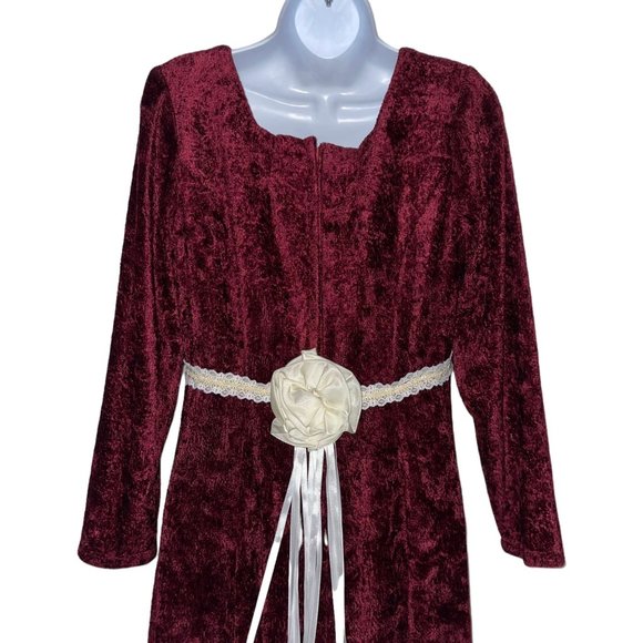 Vintage Handmade Hand Crafted Dress Womens M Thick Goth Costume Retro Lace - Picture 7 of 10